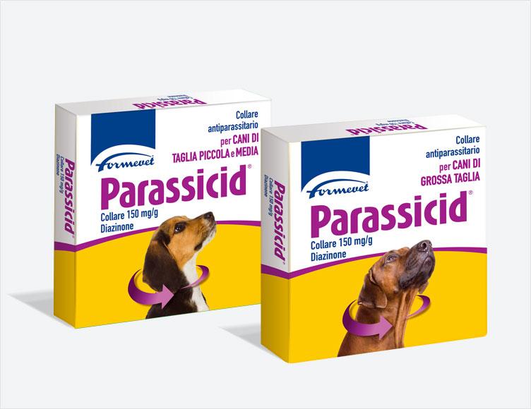 Parassicid® Collare 150 mg/g  collare antiparassitario per cani. Diazinone.
